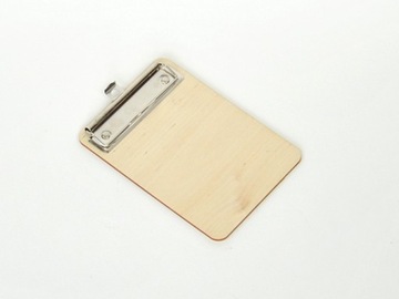 DREWNIANY CLIPBOARD DESKA Z KLIPEM POD NOTES A6