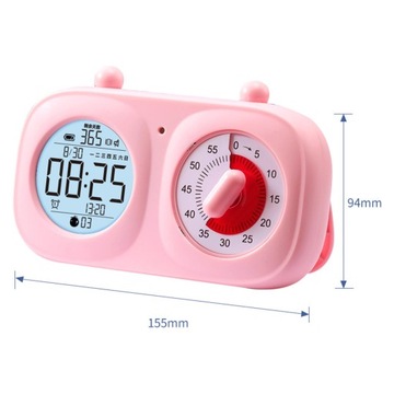 Визуальный таймер Часы Световой цикл Время зарядки USB C Studio, розовый