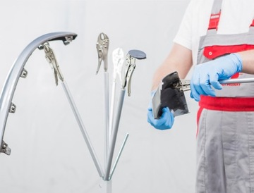 Stojak do lakierowania małych elementów lekki | 580x520x1360 mm | NTools