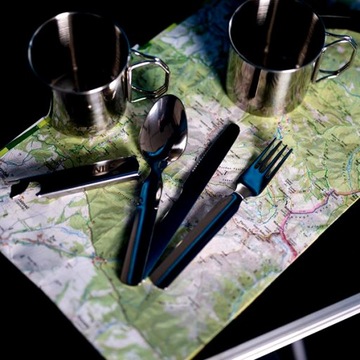 Туристический дорожный набор, кемпинг СТОЛОВЫЕ ПРИБОРЫ ИЗ НЕРЖАВЕЮЩЕЙ СТАЛИ