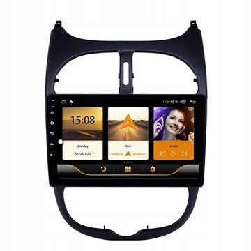 RADIO NAWIGACJA PEUGEOT 206/CC/SW ANDROID 6/128GB