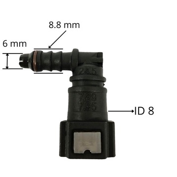 БЫСТРОСОЕДИНИТЕЛЬНЫЙ РАЗЪЕМ ТОПЛИВОПРОВОДА 7,89 УГЛОВАЯ РУЧКА ДЛЯ КРЕПЛЕНИЯ