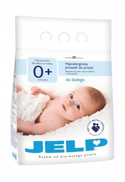 JELP 0+ HIPOALERGICZY PROSZEK DO PRANIA UBRAŃ NIEMOWLĘCYCH BIAŁEGO 2,24KG