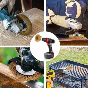 ПРОВОЛОЧНЫЕ ЩЕТКИ ДЛЯ ОТВЕРТОК И ДРЕЛ НАБОР ИЗ 5 ПРОВОЛОЧНЫХ ЩЕТОК