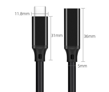Удлинительный кабель USB 3.2 типа C, M-F, 0,5 м