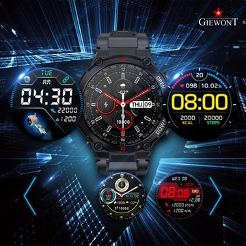 МУЖСКИЕ СМАРТ-ЧАСЫ GIEWONT Focus SmartCall GW430-1 — Карбон