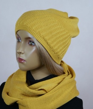 KOMPLET CZAPKA + KOMIN bez pompona # 41