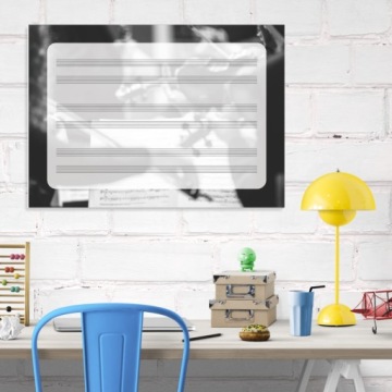 Дошка сухостиральна магнітна нотний стан концерт EDU 043 70x50 см ПВХ