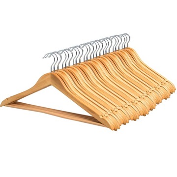 ZESTAW WIESZAKÓW WIESZAKI DREWNIANE NATURAL 40SZT