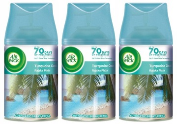 AIR WICK Rajska Plaża Turquoise Oasis wkłady do odświeżacza 3x250 ml