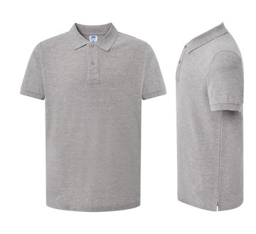 KOSZULKA POLO męska POLÓWKA bawełniana JHK PORA-210 szara GM r. 4XL