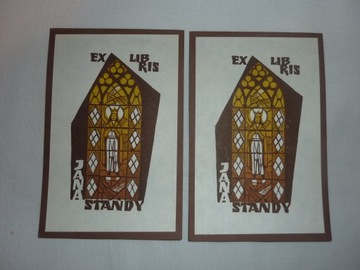 JAN STAŃDA, x2 EX LIBRIS JANA STAŃDY