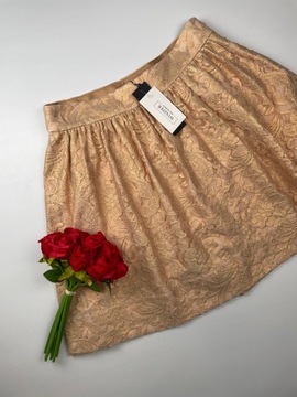 Rozkloszowana koronkowa spódniczka MONOGRAM rose gold premium r. M (8)