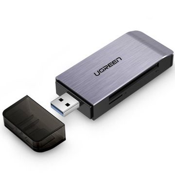 UGREEN Adapter USB 4 w 1 UGREEN czytnik kart SD + microSD CM180(srebrny) ]