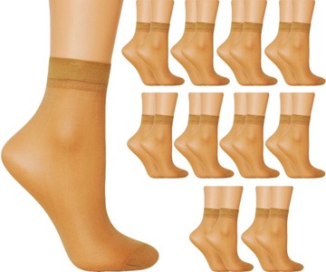 10x STOPKI RAJSTOPOWE SKARPETKI SKARPETY DAMSKIE CIENKIE LYCRA