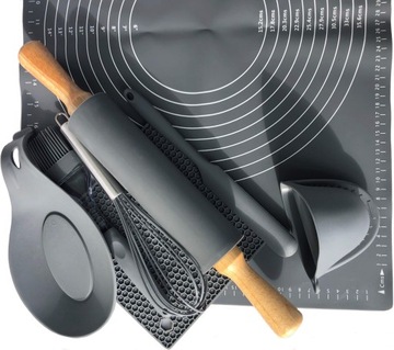 PRZYBORY SILIKONOWE MATA+WAŁEK ZESTAW 9 elem. 1503