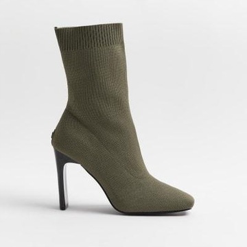 River Island NH2 vkw KHAKI BOTKI NA OBCASACH DZIANINA 40