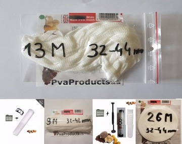 СЕТКА ПВА 37-44мм x 9М ТРУБКА + ТУННЕЛЬ + НАСОС + ПРОБКИ / Медленно растворимая