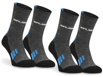 Termoaktywne wełniane skarpety trekkingowe 56% merino BRUBEC 2 PAK - 42-44