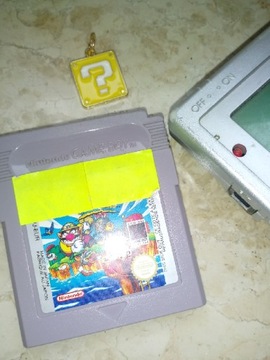 Рабочий серебряный Game Boy Pocket + Super Mario Land 3: Warioland Nintendo