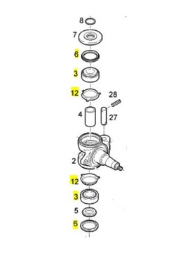 РЕМКОМПЛЕКТ 3+6 LINDE КУЛАК 3024509000