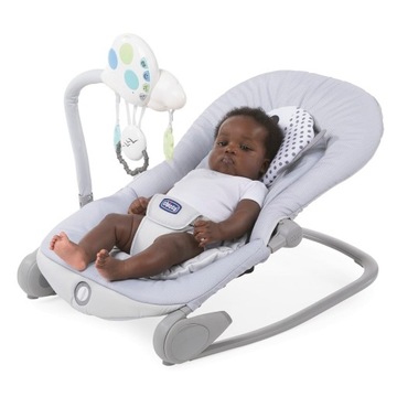 CHICCO Balloon шезлонг, качалка, 0-18 м, повязка на голову в горошек