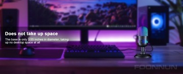 Микрофон для игрового компьютера, поп-фильтр, конденсаторный USB-черный светодиод B5