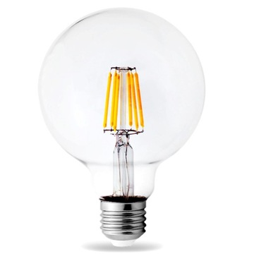 Żarówka E27 LED Filament 8W 230V G95 ciepła ERY