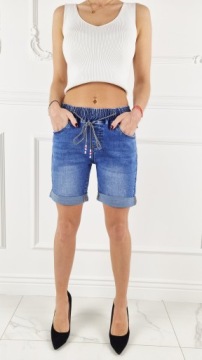 ЖЕНСКИЕ - ШОРТЫ ДЖИНСЫ Плюс - Размер Синий