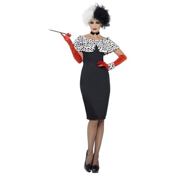 STRÓJ KOSTIUM CRUELLA DEMON 101 Dalmatyńczyków rozmiar S