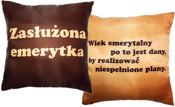 PODUSZKA prezent DLA EMERYTKI EMERYTA na emeryture