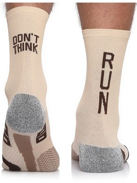 Skarpety biegowe Running Raid DON'T THINK RUN oddychające 39-42 Beżowe
