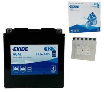 Akumulator ET14B-BS/YT14B-BS 12V 12Ah 190A Exide