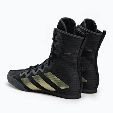 БОКСЕРСКИЕ КРОССОВКИ ADIDAS BOX HOG 4 ЧЕРНЫЕ/ЗОЛОТО ЧЕРНЫЕ