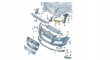 PODPORA ZDERZAKA PRAWY PRZÓD AUDI Q7 4L0807334A