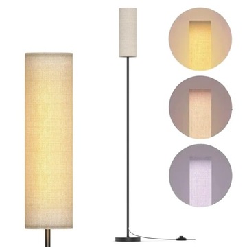 LAMPA STOJĄCA PODŁOGOWA NOWOCZESNA ABAŻUR HOTEL SALON SYPIANIA E27 LED164cm