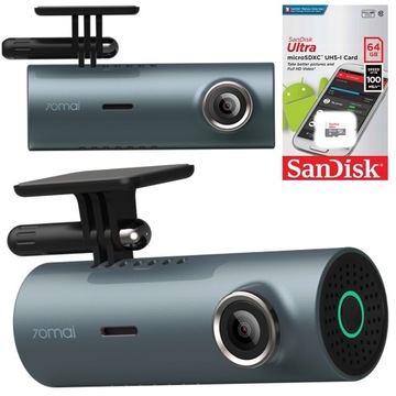 70mai M300 język PL + karta SANDISK 64 GB 100 MB/s