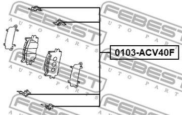 0103-ACV40F КОМПЛЕКТ МОНТАЖНЫЙ ДИСКОВЫЙ БЛОК FEBEST
