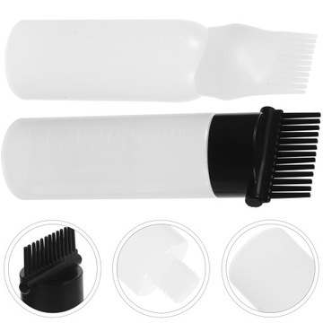 Pomade Comb Бутылка для масла для волос с аппликатором 2 шт.