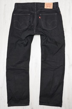 LEVIS 505 jeans spodnie męskie REGULAR PREMIUM czarne 34/32 pas 88