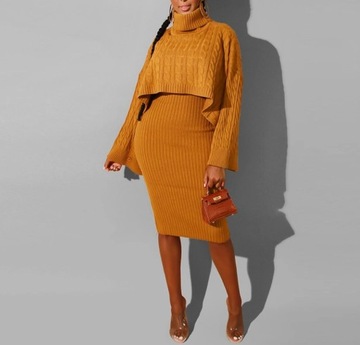 Women's Sweater Dress Set Autumn Winter New 2023 S