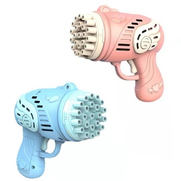 2xPISTOLET MASZYNOWY NA BAŃKI MYDLANE BUBBLE GUN