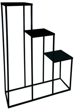 KWIETNIK STOJĄCY STOJAK PÓŁKA NA KWIATY METALOWY PRODUKT POLSKI 3 donicowy