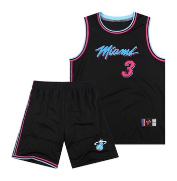 Баскетбольная спортивная одежда с вышивкой Miami Heat Wade