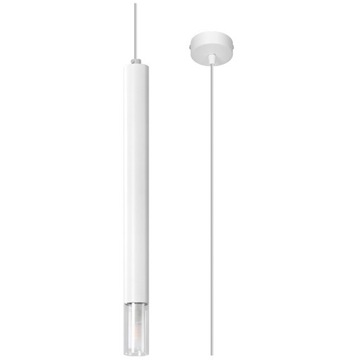 Lampa wisząca WEZYR tuba biała LED nad stół 1P