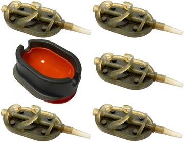 5x Podajnik Koszyk Method Feeder ARC 50g + foremka ESCA FEEDER