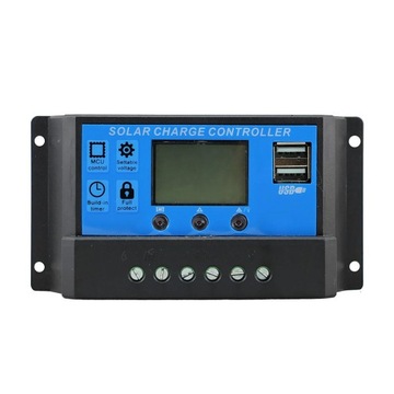 ЖК-дисплей, двойной USB, 12 В, 24 В, автоматический ШИМ-контроллер солнечной панели, регулятор 40 А
