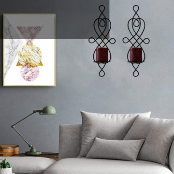 НАСТЕННЫЙ ДЕРЖАТЕЛЬ ДЛЯ КОНУСНЫХ СВЕЧ, УСТАНОВЛЕННЫХ В АНТИЧНЫЙ ДЕКОР