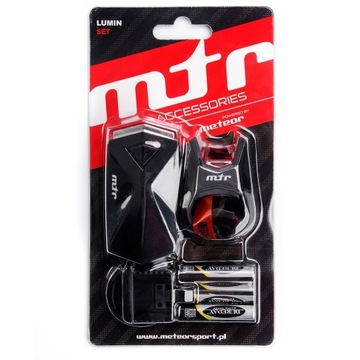 КОМПЛЕКТ ВЕЛОСИПЕДНЫХ ФОНАРОВ METEOR LUMIN спереди и сзади