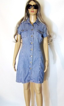 H&M sukienka letnia szmizjerka jeans 34/36